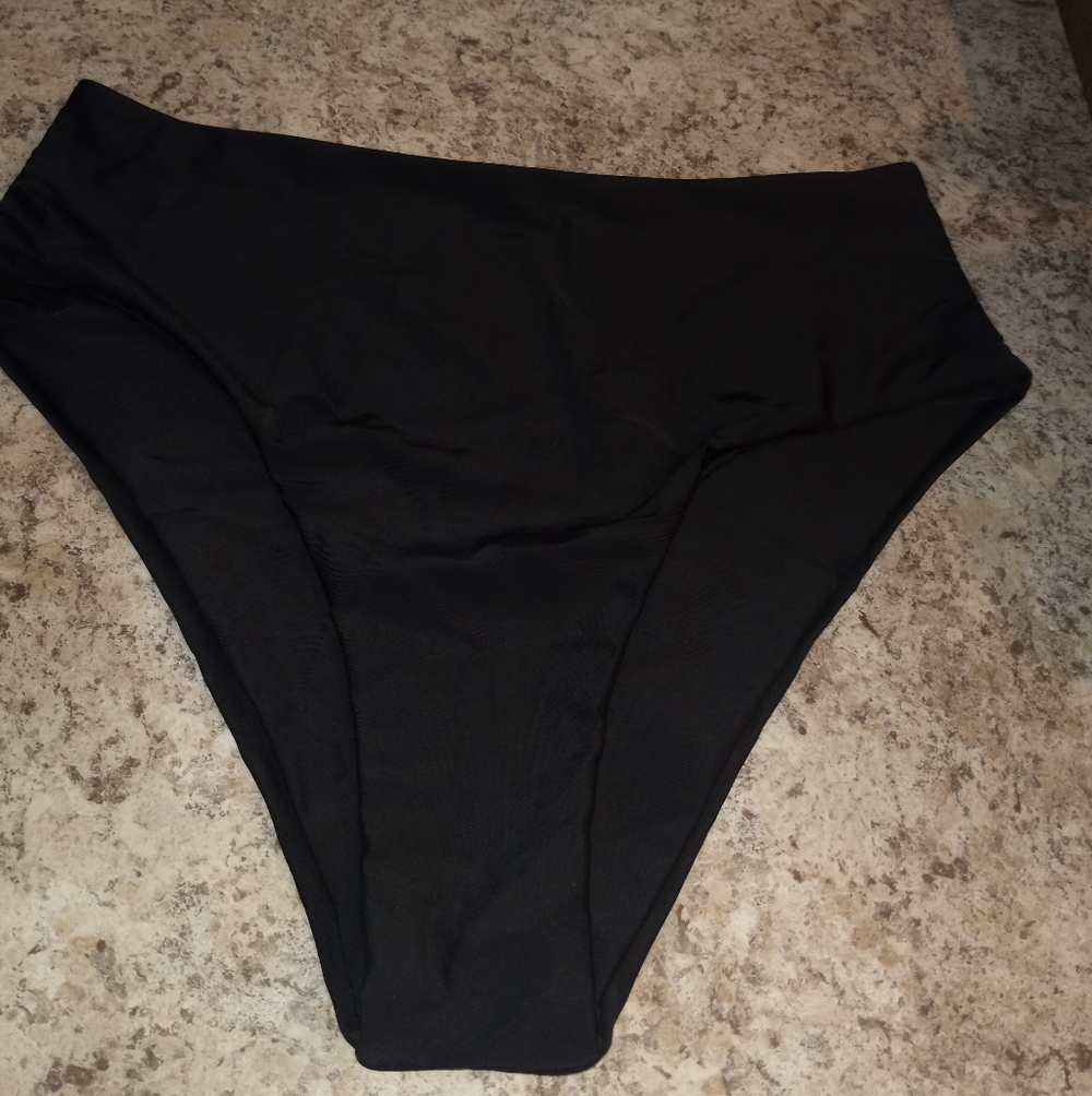 Black High-Waisted Bikini Bottom